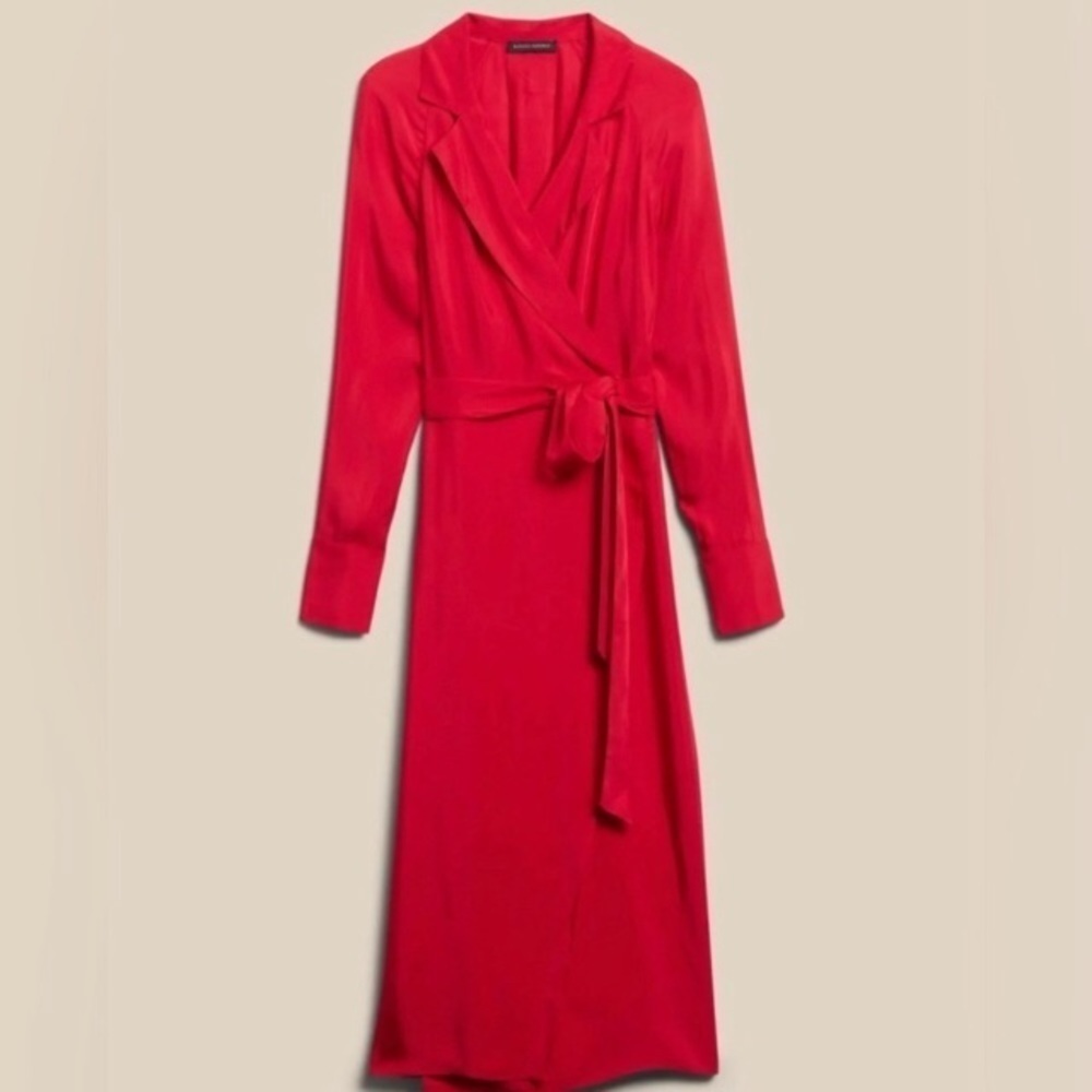 NWT! Banana Republic Red Sunset Blazer Wrap Dress - 789695 🪷